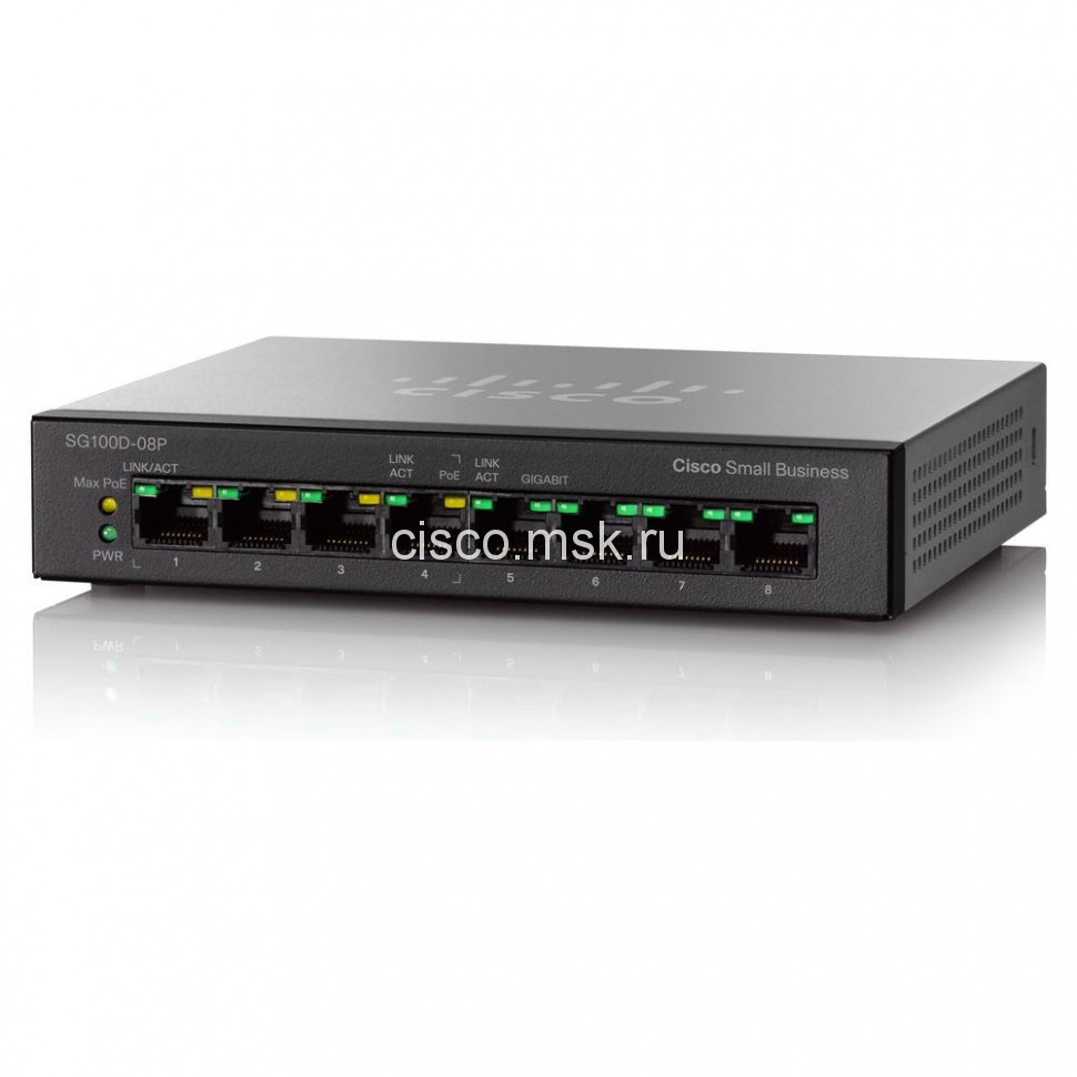Коммутатор Cisco Small Business 100 SG100D-08P-EU/KIT