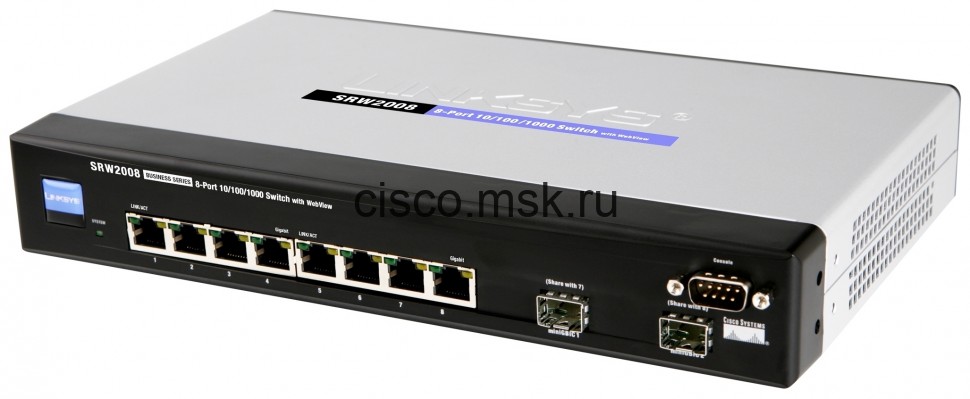 Cisco SRW2008, 8-port 10/100/1000 Managed Gigabit Switch