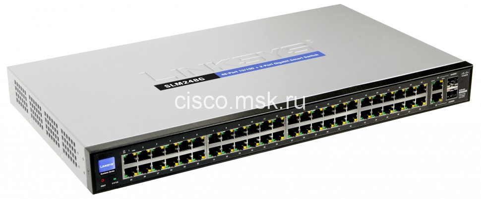 Cisco 48-port 10/100 + 2-port 10/100/1000 Gigabit Smart Switch + 2 combo SFPs