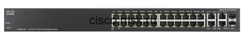 Коммутатор SRW224G4-K9-EU - Cisco SF300-24 24p 10/100MngdSwitch with GB Uplinks