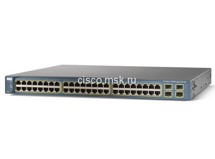 Коммутатор Cisco WS-C3560G-48PS-S - 48xGE (PoE) + 4xGE (SFP)
