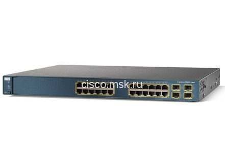 Коммутатор Cisco WS-C3560G-24PS-E - 24xGE (PoE) + 4xGE (SFP)