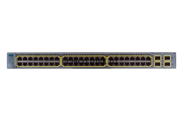 Коммутатор Cisco Catalyst WS-C3750G-48PS-S - 24xGE (PoE) + 4xGE (SFP)